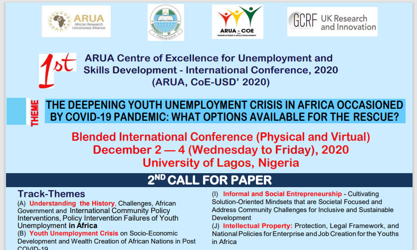 2nd Call ARUA CoE-USD International Conference 2020 Poster