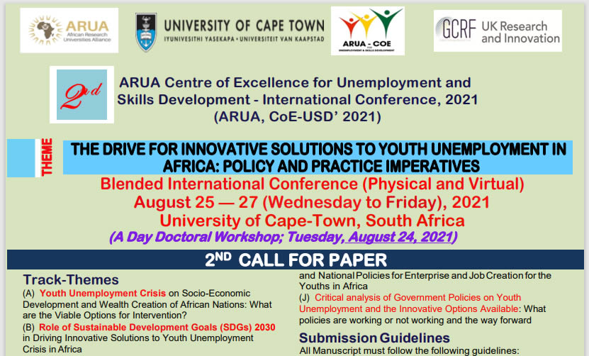 ARUA CoE-USD International Conference 2021 2nd Call Poster